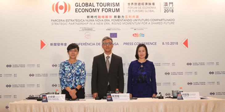 From left: GTEF’s Maria Helena de Senna Fernandes; Macao Special Administrative Region Government’s Ip Peng Kin; and GTEF’s Pansy Ho