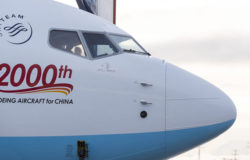 Boeing no 2000 has been delivered to Chinese commercial airline industry